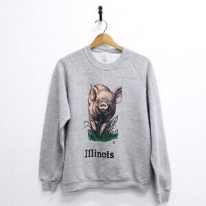Vintage Illinois Pig Sweatshirt XL